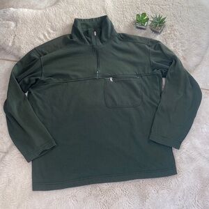 Patagonia Pullover Half Zip Fleece Regulator R Green Made in USA Large Vintage